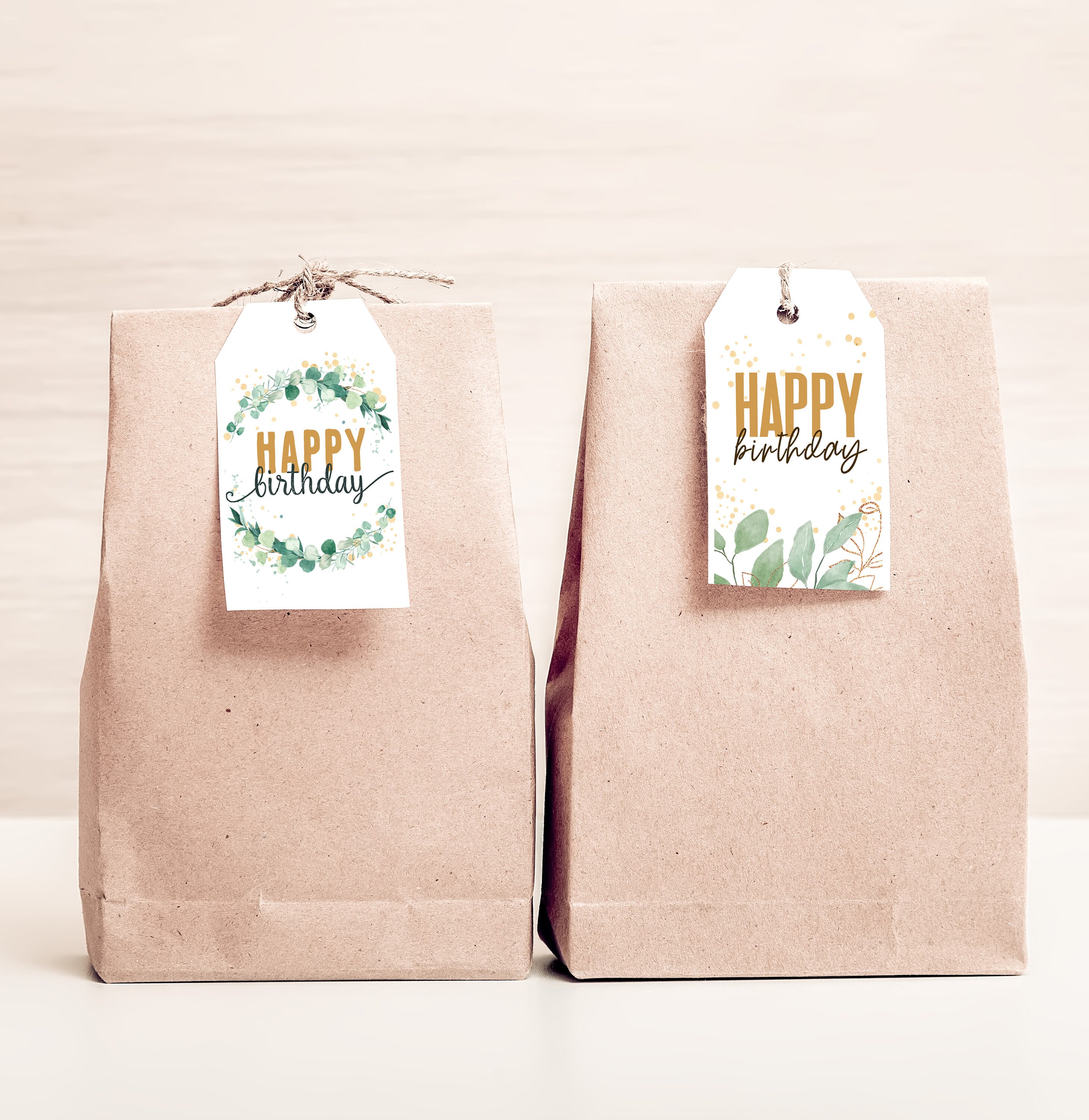 Printable Favor Birthday Tags. Not Editable. Nine Different - Etsy