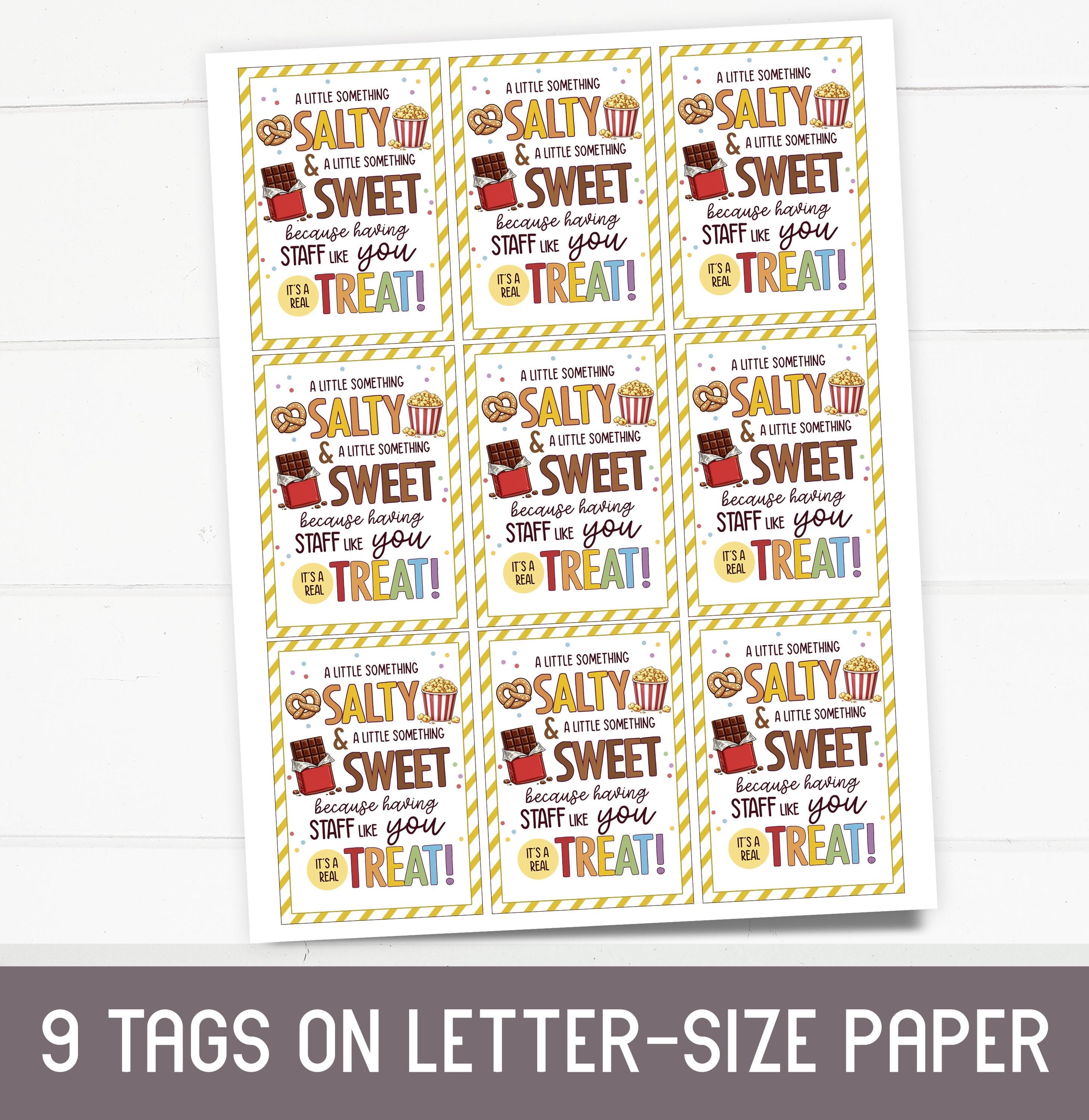 Every Staff Rocks Sign Staff Appreciation Sign 8x10 and Matching Gift Tag 2.5x3.5, Salty Sweet ...