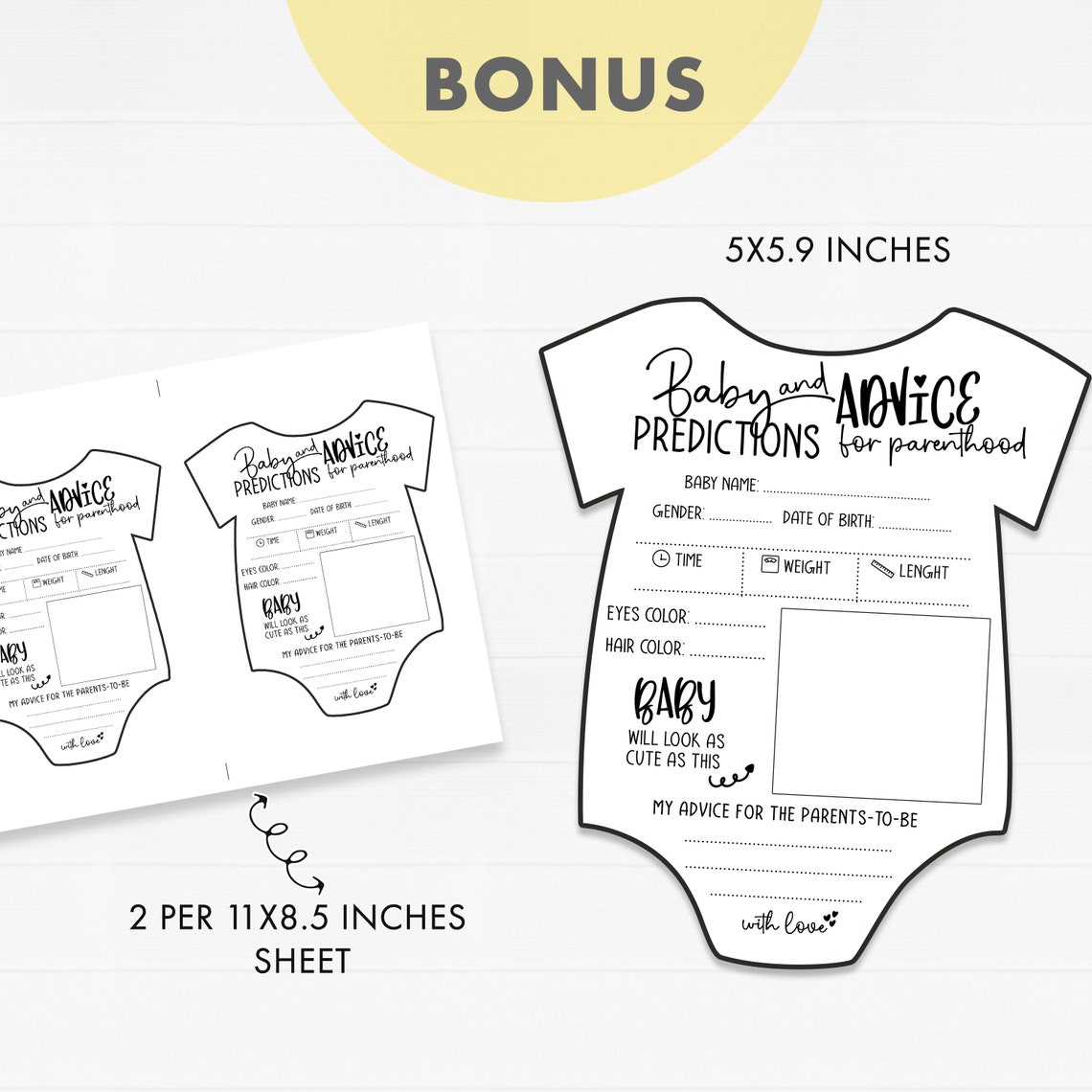 Printable Baby Shower Jeopardy. Free Baby Predictions and Etsy