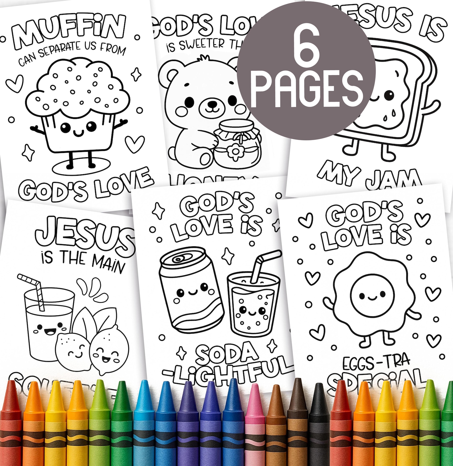 Printable Christian Food Coloring Pages for Kids – Faith and Love Bible ...