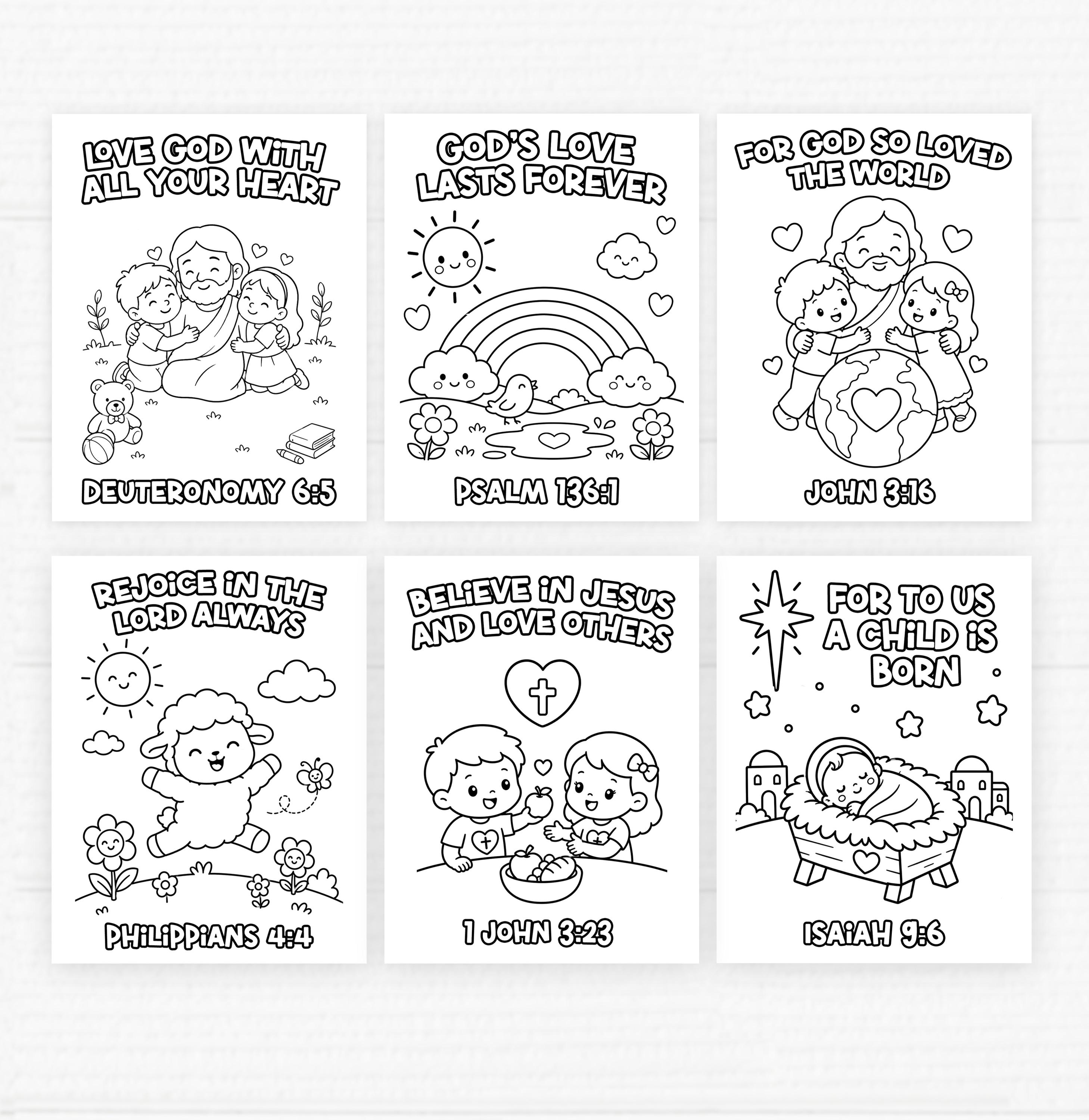 26 Bible Verse Coloring Pages for Kids – Christian Printable Scripture ...