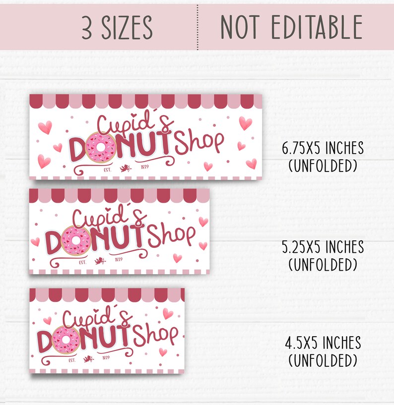 Printable Cupids Donut Shop Topper Bag Valentines Day Favor Etsy Printable Cupids Donut Shop Topper Bag Valentines Day Favor Etsy