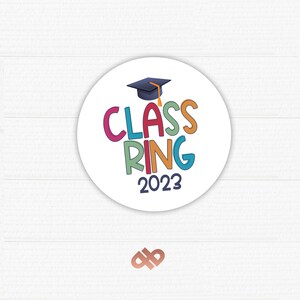 Printable Class Ring Favor Stickers or Tags. Kindergarten - Etsy