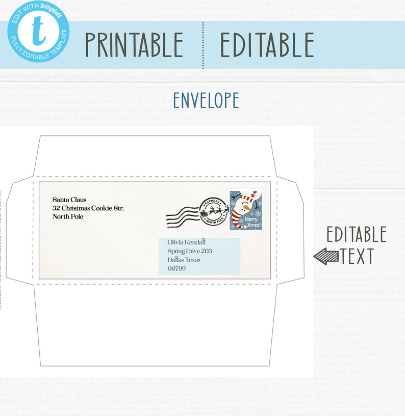 Printable Editable Santa Letter. Nice List and Warning - Etsy