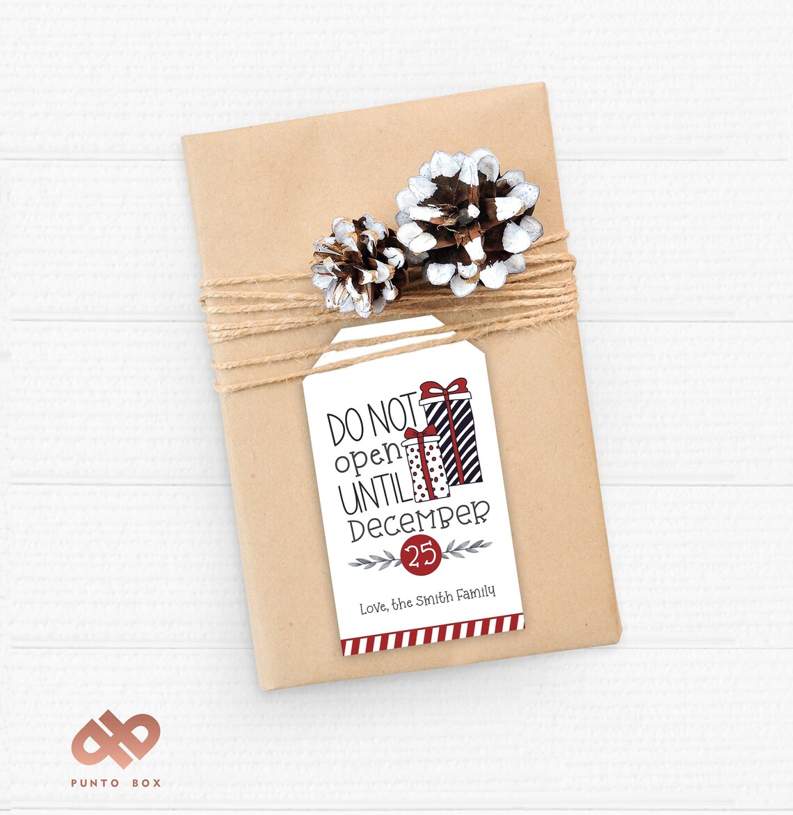 Printable Christmas Tag. Do Not Open Until Dec 25. Favor Tags. - Etsy