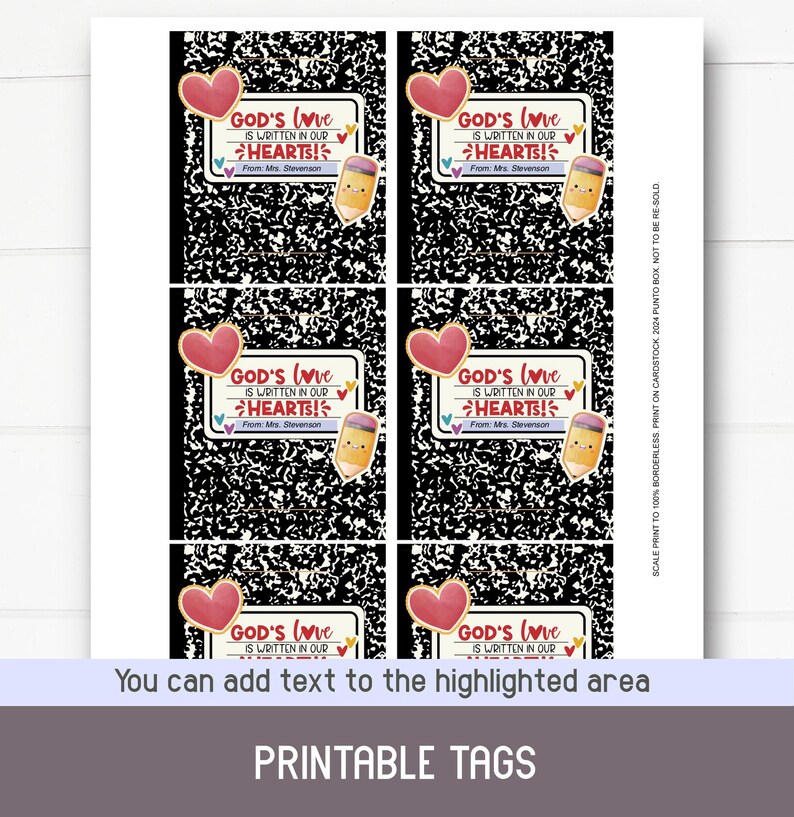 Printable Valentine’s Day Card for Church or Classroom. -god's Love is ...