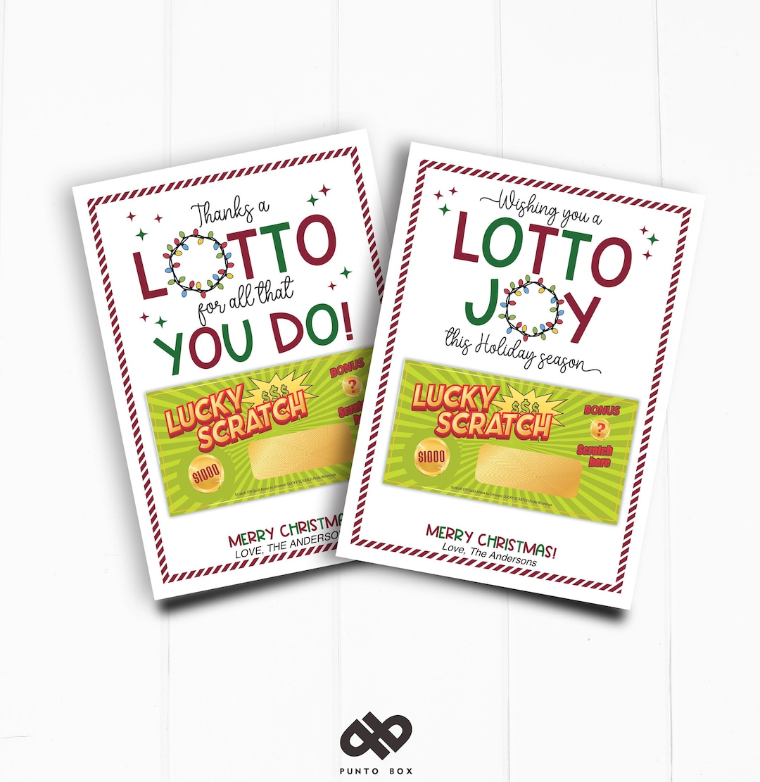 Printable Christmas Lottery Ticket Gift Card. Favor Card. - Etsy