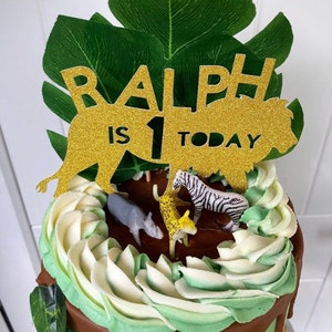 Topper de pastel de cumpleaños del león