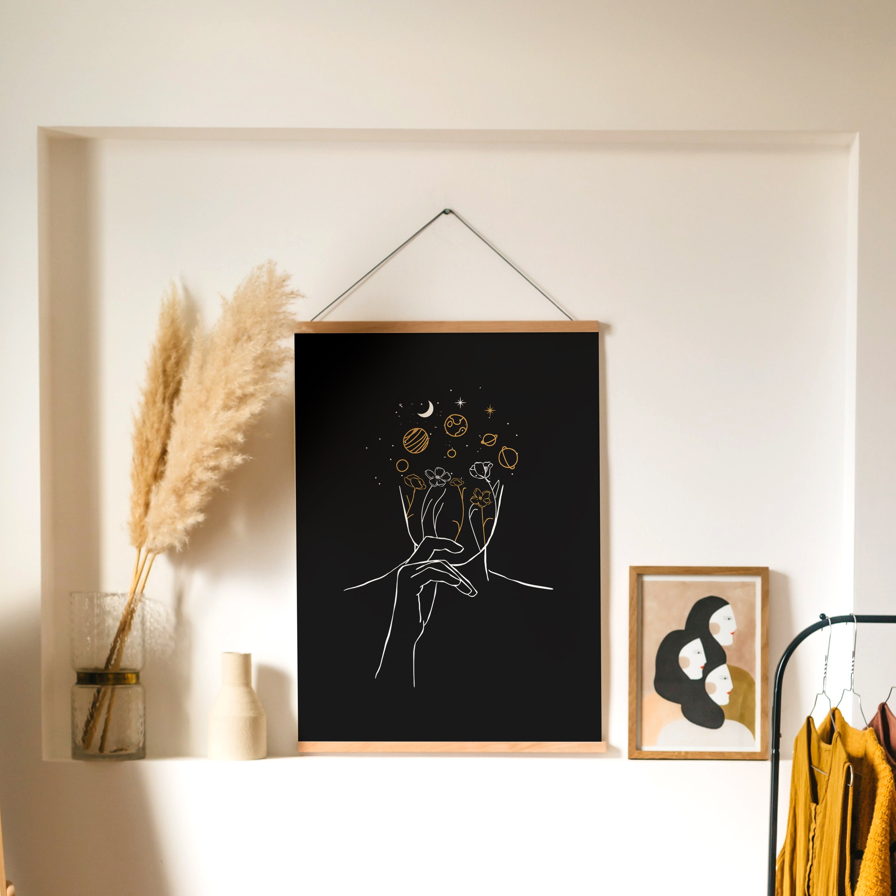 1. Orbiting Accent: A Celestial Wall Shelf