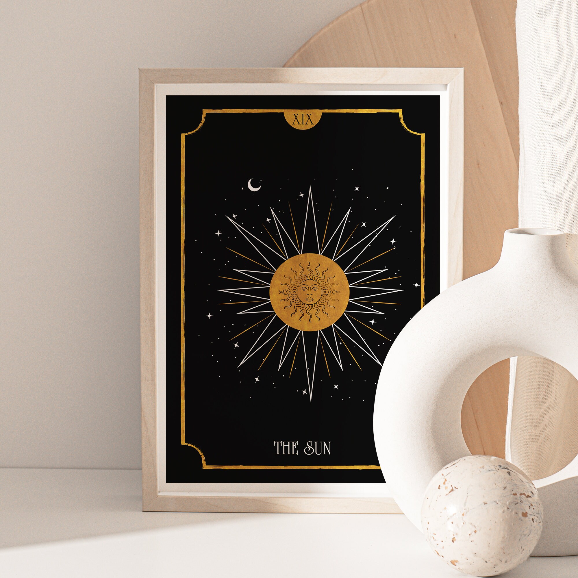 Die Sonne Tarot Karte Poster Tarot Karte Druck Tarot Wand - Etsy.de