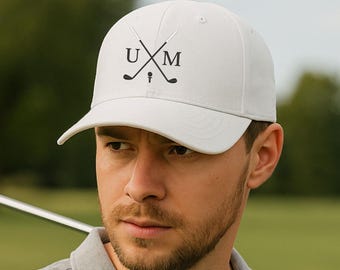 Gorra de golf personalizada bordada para hombre, gorra deportiva con monograma y iniciales, accesorio de golf, regalo único para golfistas.