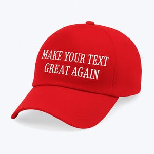 Personalised Make Your Text Great Again Hat, Embroidered MAGA Trump Baseball Hat,