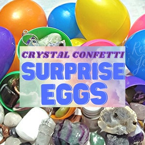 Springtime Easter Eggs for Kids Teens and Adults - Unisex Crystal Jewelry Raw Tumbled Crystal Carvings - Easter Bunny Surprise Eggs
