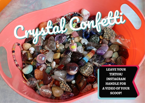 Crystal Confetti Scoop – Raw & Tumbled Crystals, Jewelry Mix