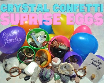 Suprise Egg Crystal Confetti - Crystal Eggs - Jewelry Mix - Mystery Box - Adult Suprise Egg - Witchy Confetti - Bulk Crystal Gifts for Teens