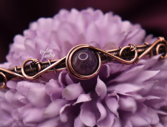 Handmade Copper Wire Wrapped Super 7 Crystal Bracelet