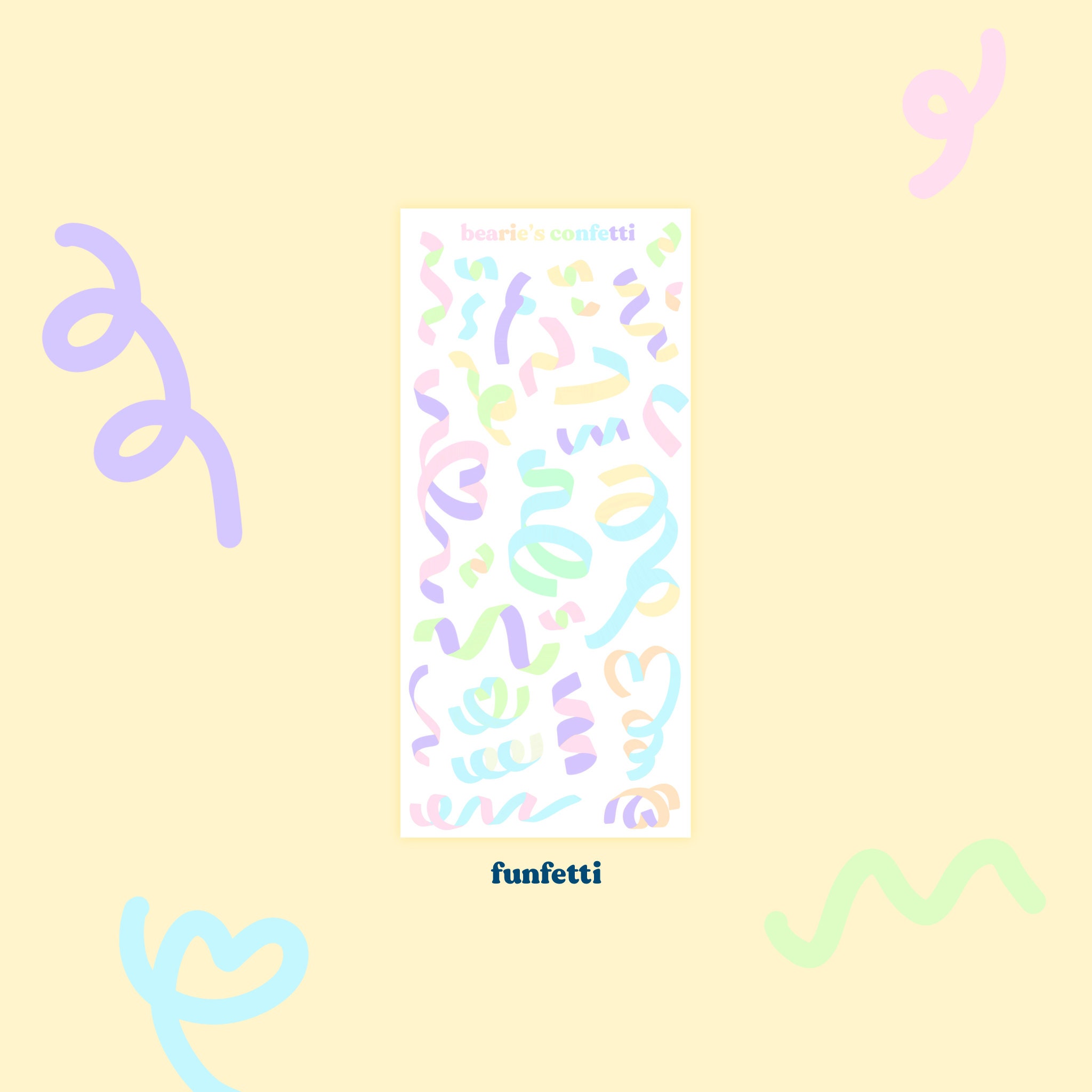 Funfetti Bearie's Confetti Polco Deco Sticker Sheet