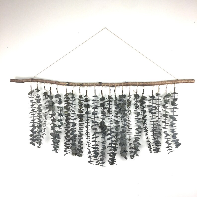 Preserved Real Eucalyptus Wall Hanging Botanical Art Natural Etsy