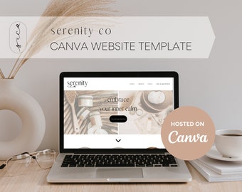 Neutral Canva Website Template | Canva Landing Page Template | Sales Funnel Page Template | Canva Website Theme | Canva Hosted Website