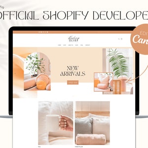 Boho Shopify Theme Template, Boho Shopify Website Template, Creative eCommerce Website, Shopify Banner Boho Templates, Shopify Theme Pink