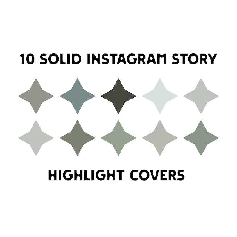 Solid Instagram Highlights // Green Solid Color Instagram Icons ...