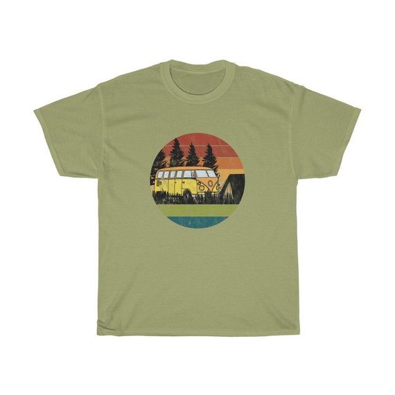 Camping Shirt. Retro Style Camper Van T-Shirt Camping Shirt. Retro Style Camper Van T-Shirt
