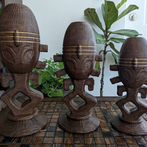 Estatuilla de Horga'hn pintada a mano: Réplica de accesorio ritual de Risa