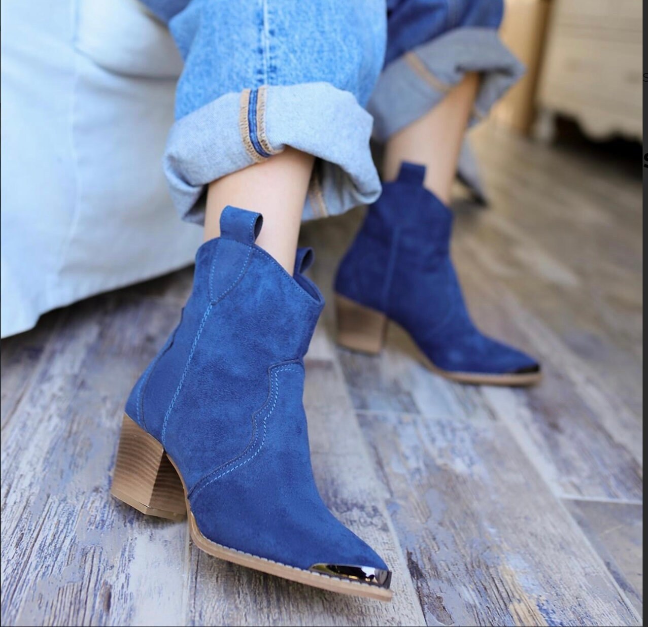 Royal Blue Boots - Etsy