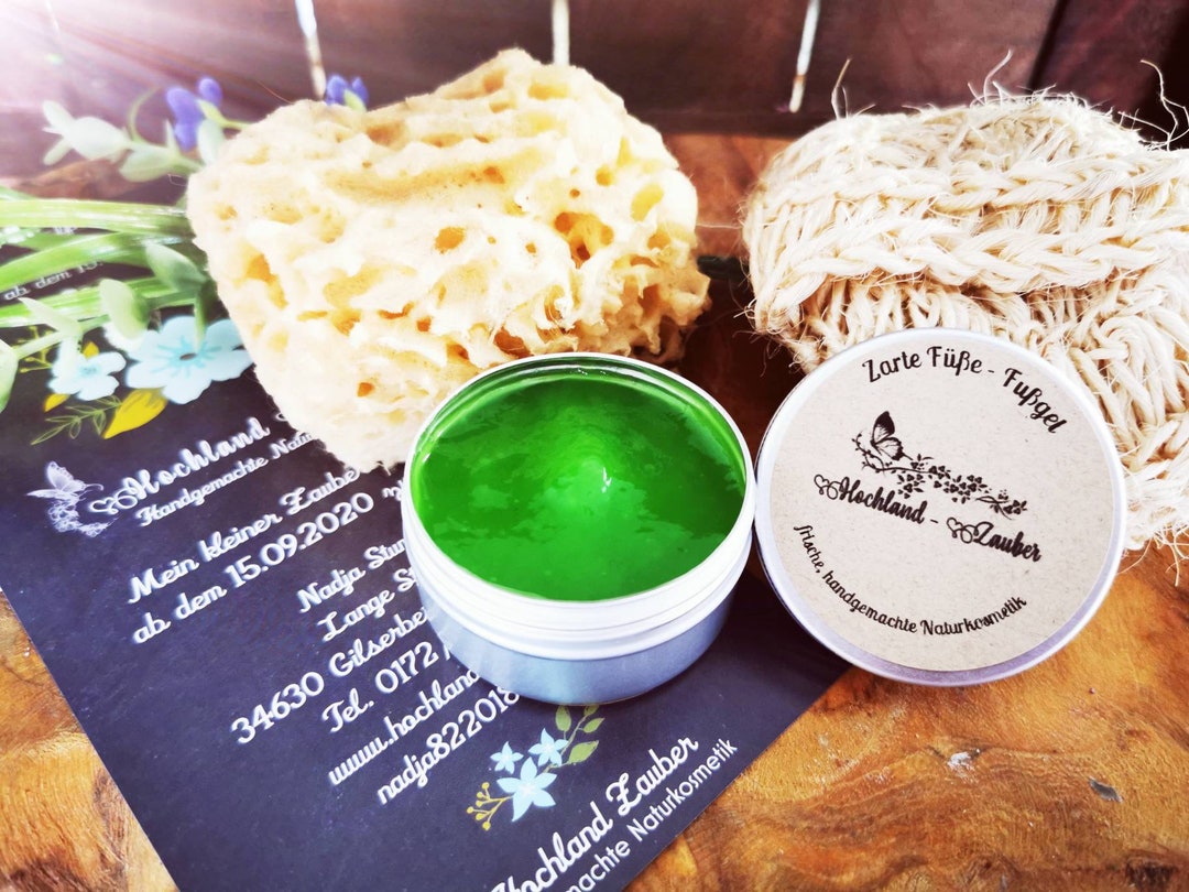 Fußgel mit viel Urea, bio und vegan , handgemacht, Naturkosmetik Etsy.de