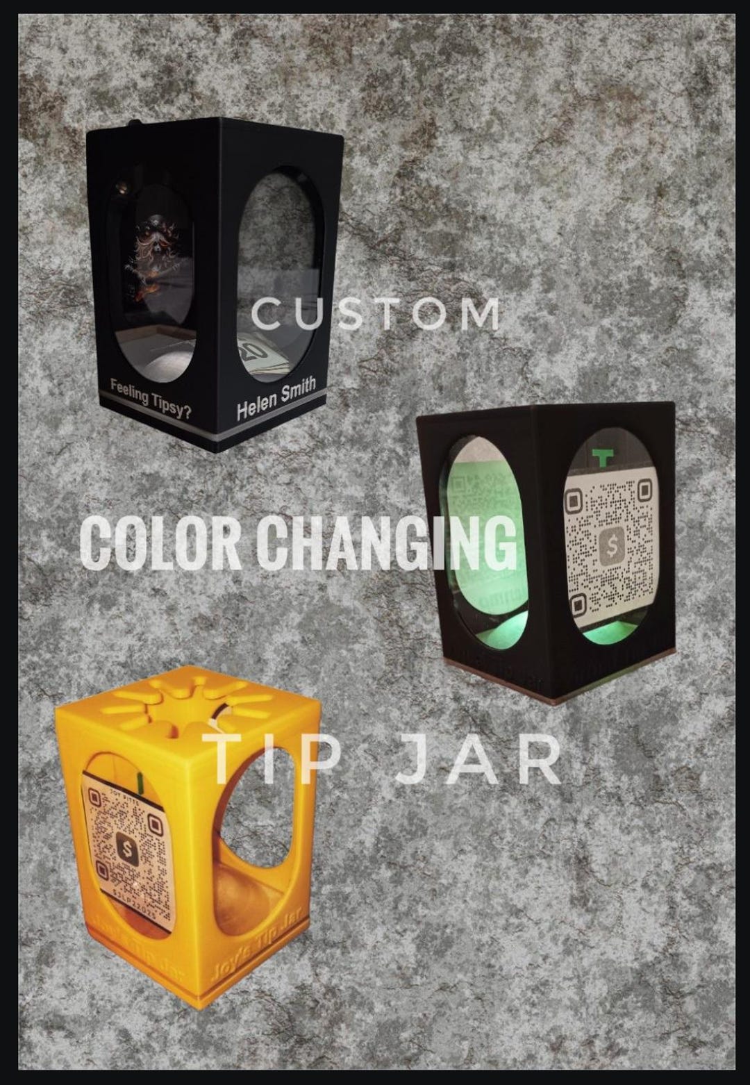 How To Make A Unity Tip Jar 3D Printed -color Changing Tip Jar With Acrylic Viewing Windows and QR ...