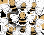 Bumblebee sticker, procreate drawing bumblebee planner cup sticker, trendy cute bumblebee bee summertime sticker honeybee