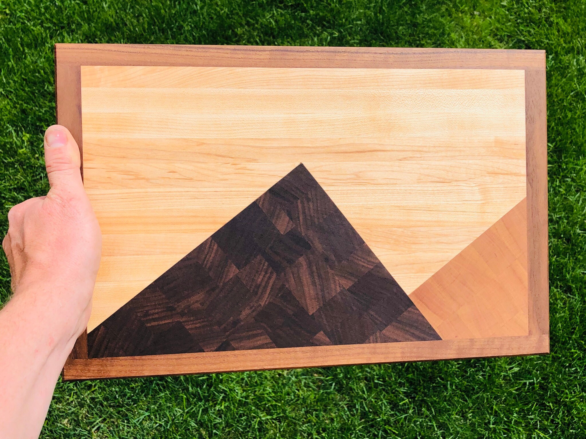 Mountain Scene End Grain Cutting Board Etsy