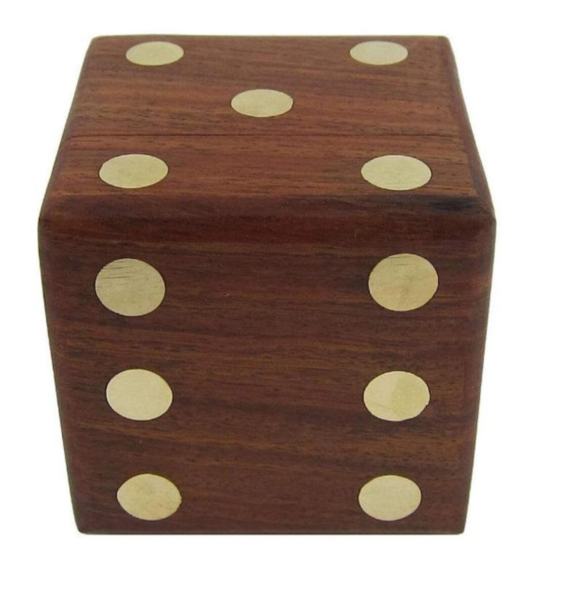 A2iMart Wood Box and 5 Dice Set Paperwt. dice Puzzles Wooden Etsy