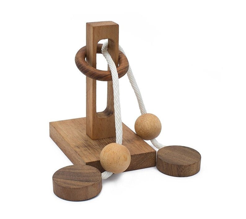 Lankai Gioco Puzzle Con Corde Intrecciate – Gioco Di Logica Da Tavolo Per Bambini E Adulti (10 Corde + Base) - 2