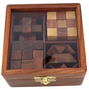 Wooden Handmade Rope and Ring Organic IQ Brain Teaser Montessori Puzzle for Kids and Adults best gift for Birthday and other occasions