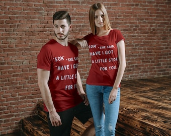 Synu, powiedziała. Mam dla ciebie krótką historię T-shirt
