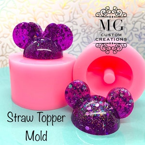 Mouse Head Silicone Straw Topper Mold