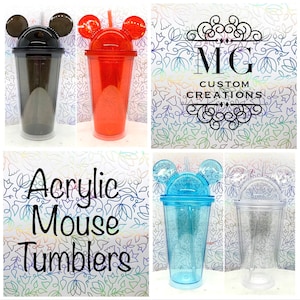Acrylic Mouse Tumblers Party Favors