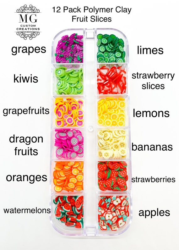 1000 Stück Nagelglitzer & Frucht-Deko – Bunte 3D-Obstscheiben Für Nageldesign, Lipgloss & DIY