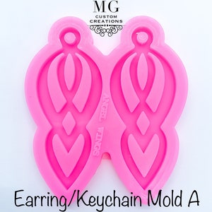 Large Earring or Keychain Resin Silicone Mold