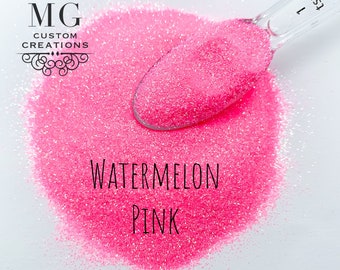 NEON Watermelon Pink Extra Fine Glitter *tumbler, nail art, resin art, slime, crafts, cosmetics