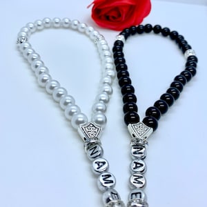 Set of 2 Tesbih personalized prayer beads bridal gift 33 Tesbih Masbaha handmade partner gift wedding gift love Islam Bayram