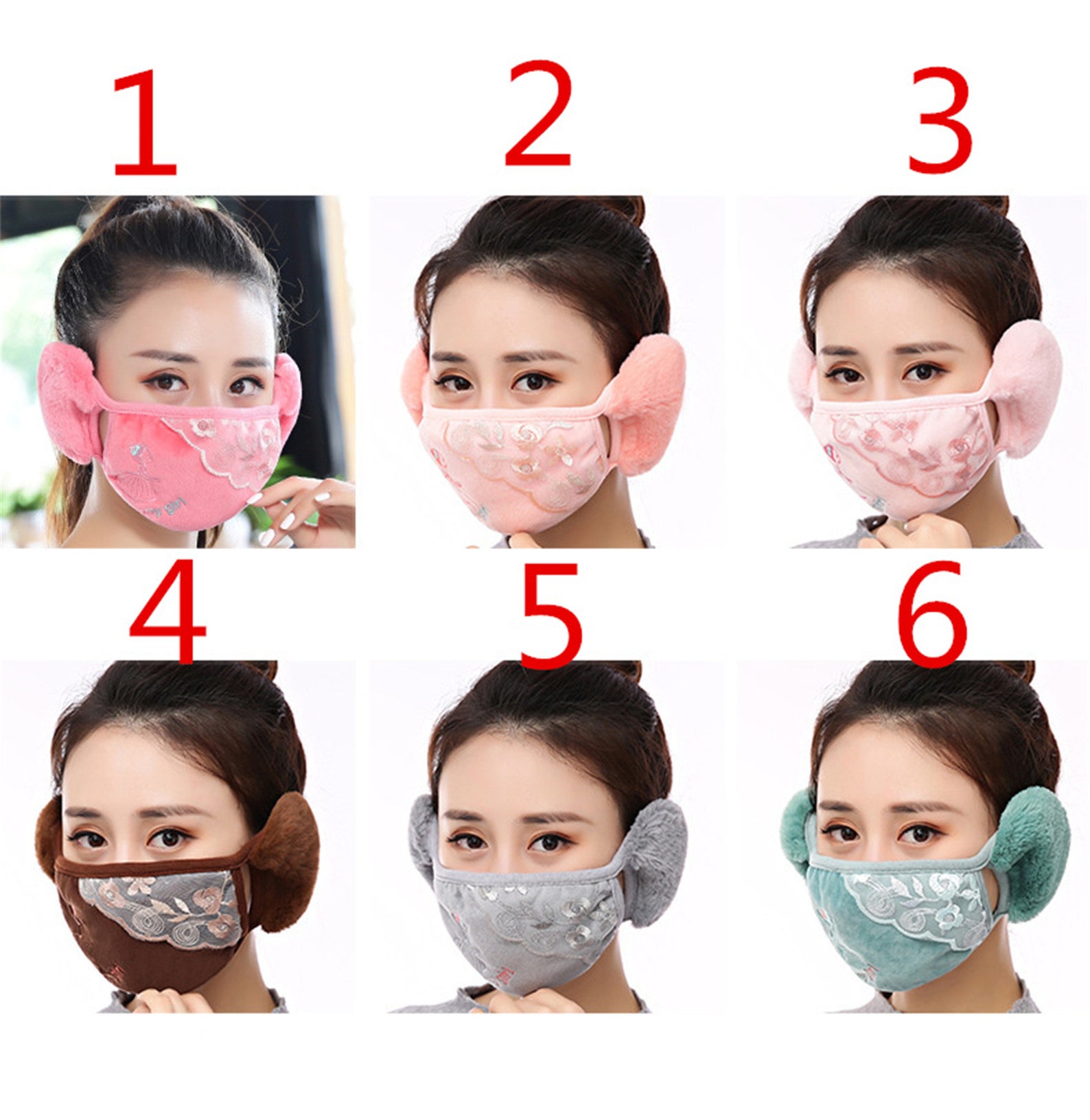 Ear Muff Face Mask For Adults Unisex Winter Mask With Etsy