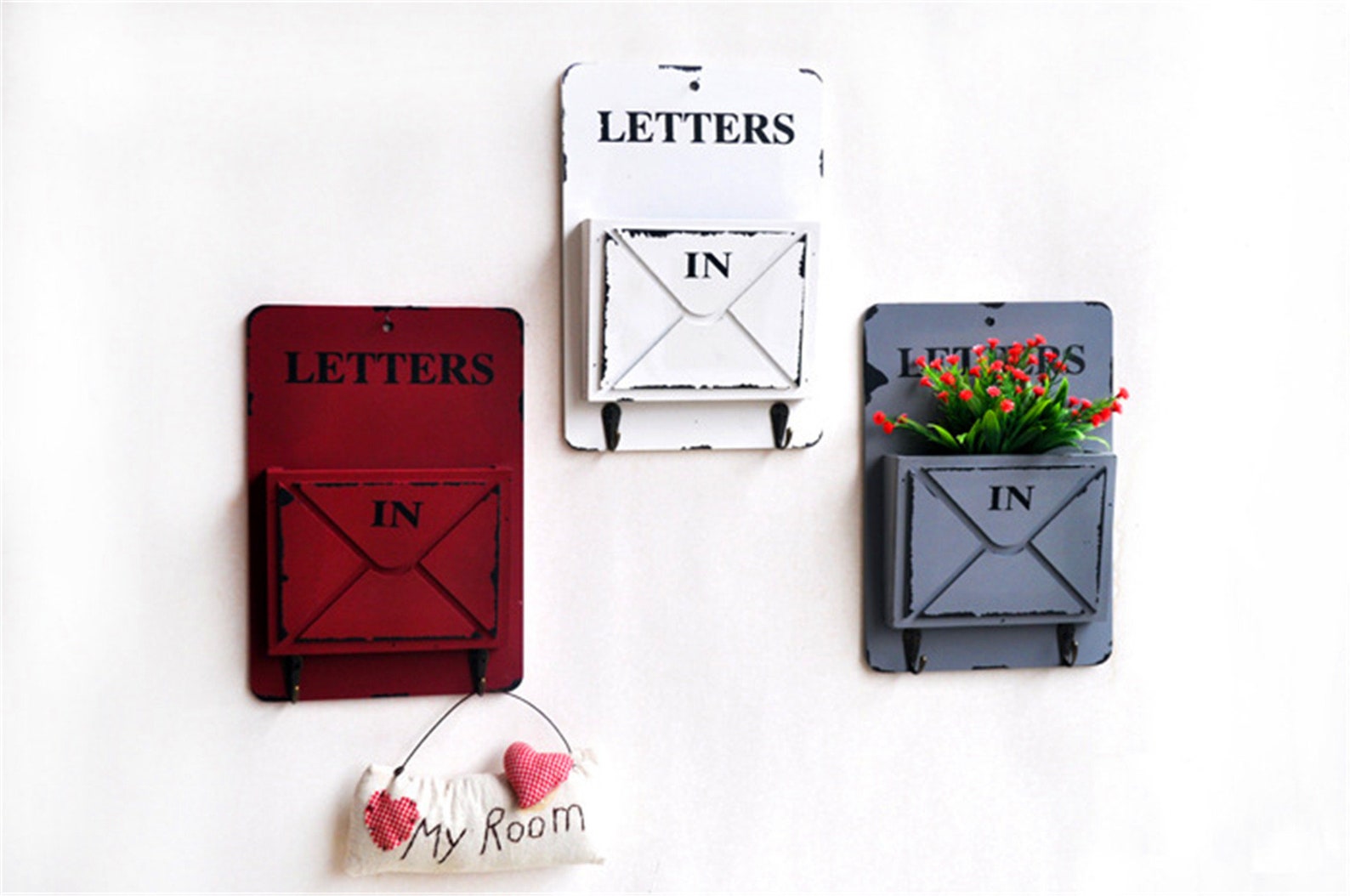 Letter Box HolderVintage Wall Hangings Wood Craft Home Etsy