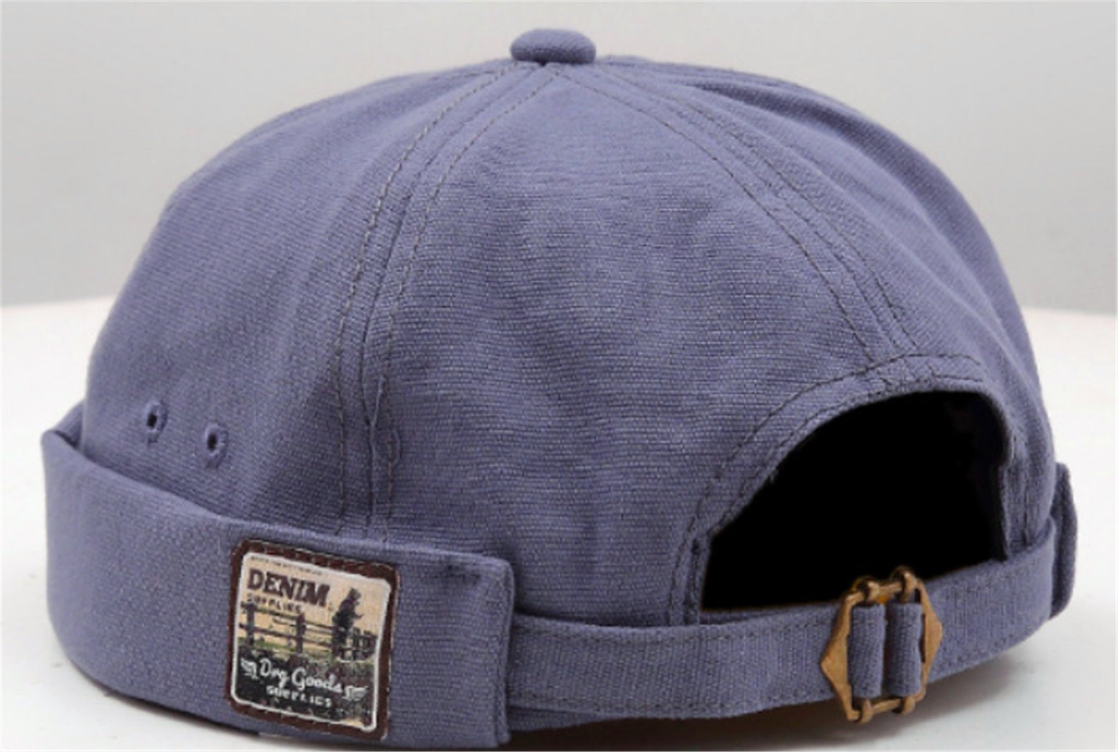 No Brim Hat /Baseball Hat with Embroidered Patch/Denim/Cool Etsy