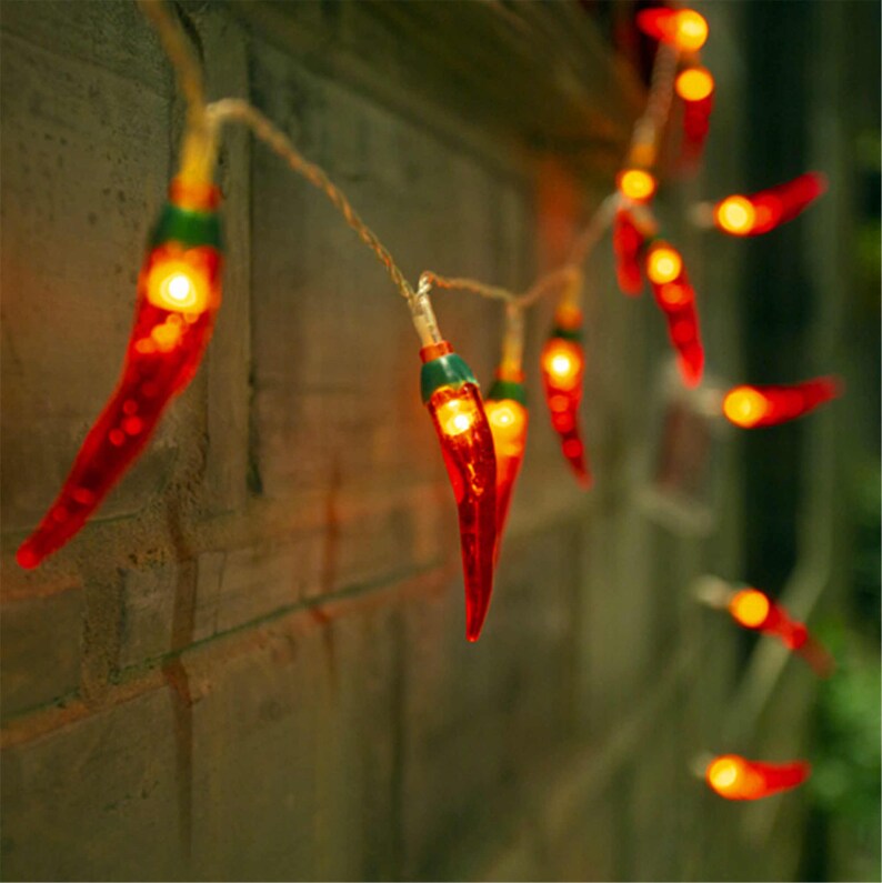 LED Lights,Artificial Red Pepper String Lights Christmas Holiday BedroomGarden Decoration Lights,Energy Efficient,Waterproof,Party Decor