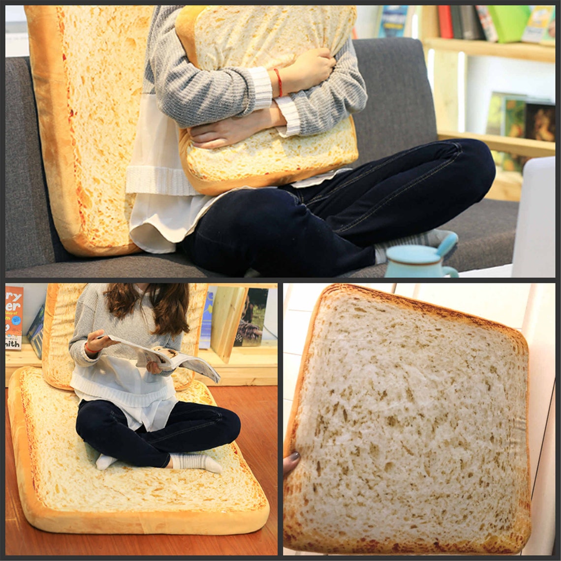 Bread pillow/cushion Cute Creative Couch Sofa Pillow Soft Etsy