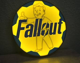 Fallout 3D Printed LED Light Box / Sign Decor