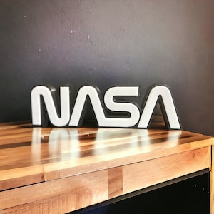 NASA Lamp - 3D Printed Light-Up Sign