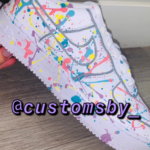 Custom Paint Splatter Nike Air Force 1 Etsy UK